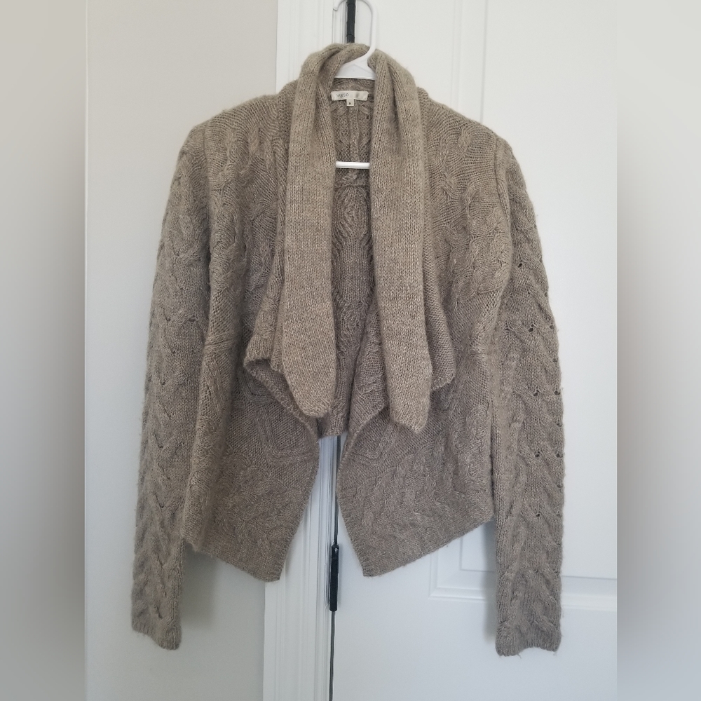 Vince cascade wool cardigan